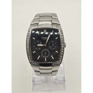 Caravelle By Bulova 35mm Tonneau Stainlees Steel Bracelet Watch. 6.75-7" Band.